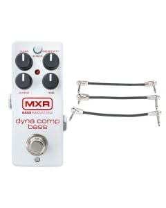 MXR M282 Bass Dyna Comp Mini + Gator Patch Cable 3 Pack