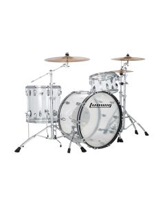 Ludwig Vistalite Pro Beat 3pc Shell Pack w/ 24" Kick - Clear