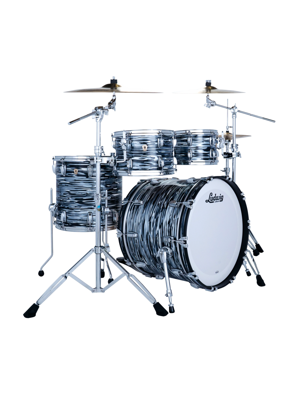 Ludwig Classic Maple Studio 4-Piece Drum Kit w/ 22" Kick - Black Oyster