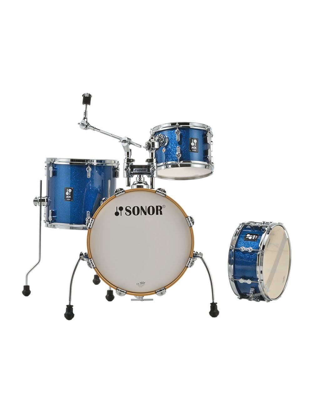Sonor AQX Jungle 4-pc Shell Pack w/ 16" Kick - Blue Ocean Sparkle