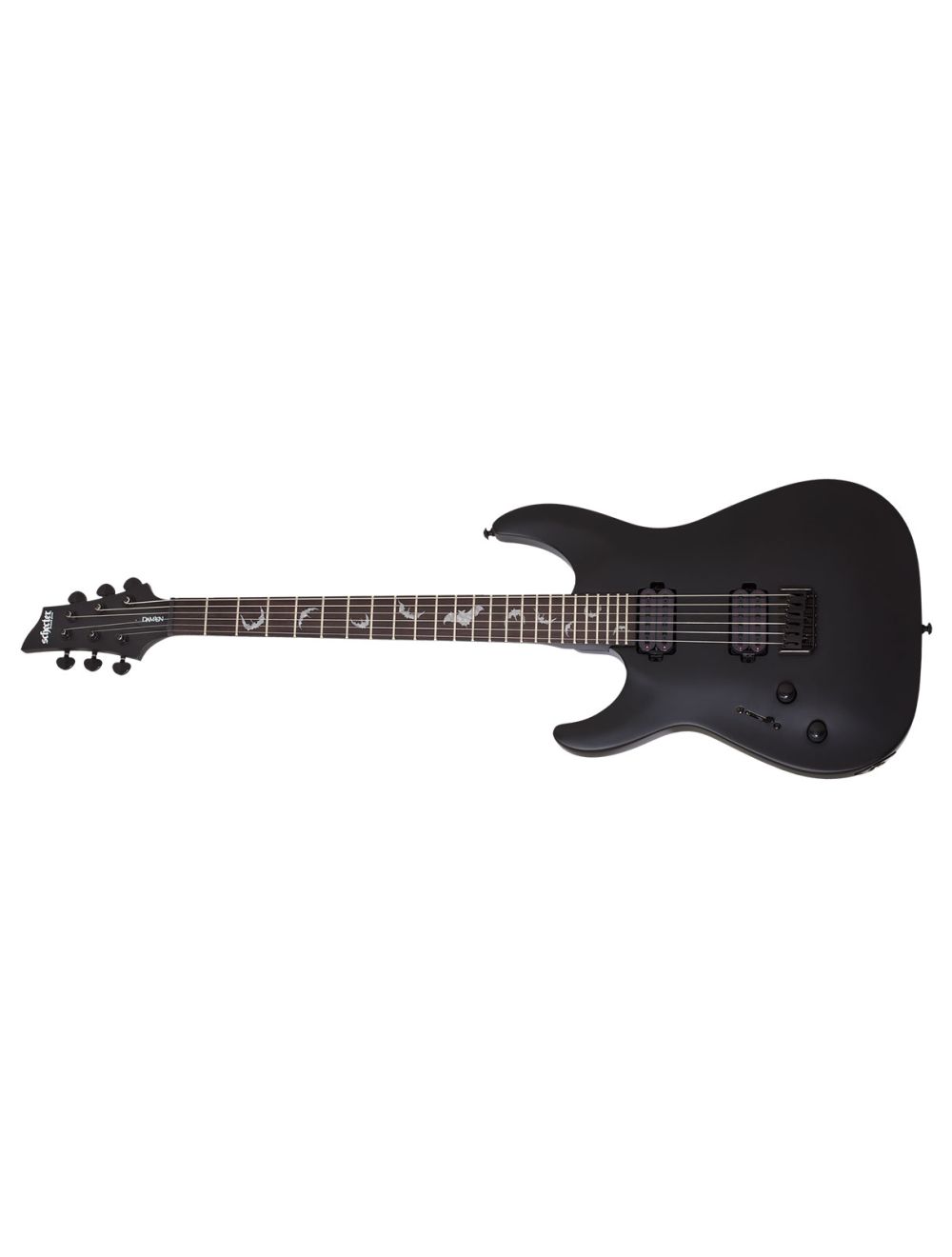 Schecter Damien-6 Left Handed In Satin Black
