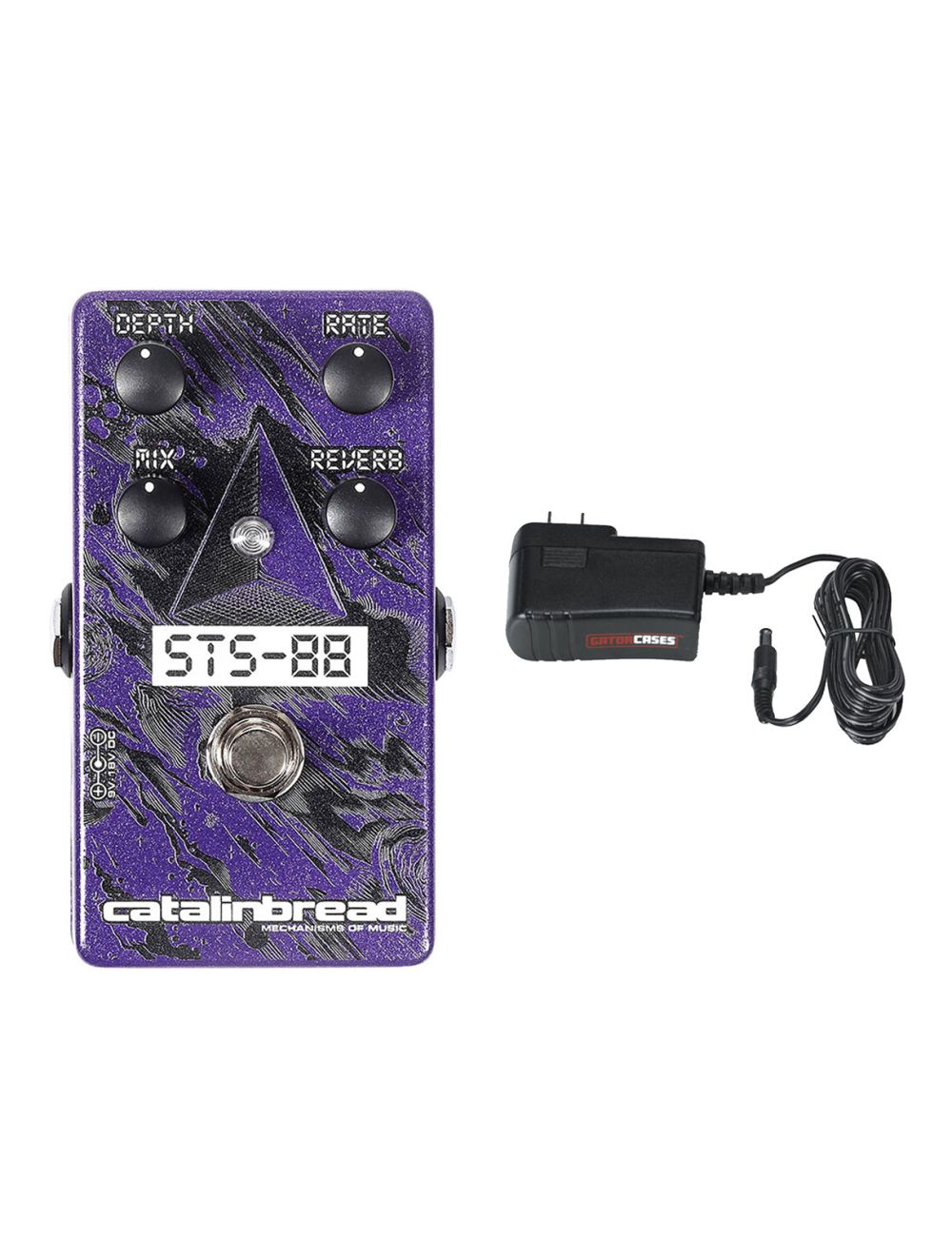 Catalinbread STS-88 Flanger/Reverb Purple Gaze + Gator 9V Power Supply Combo