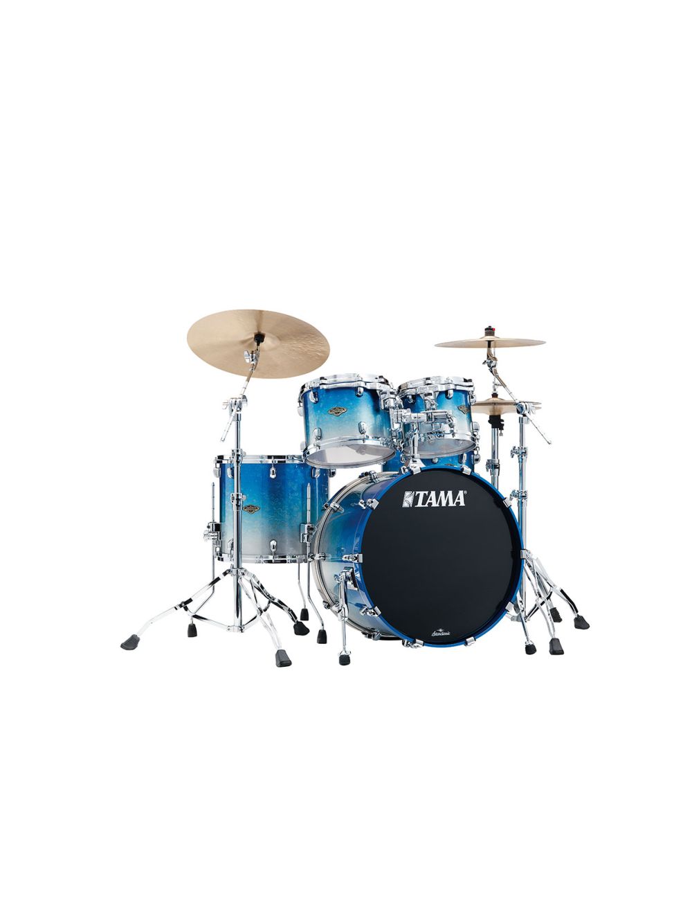 Tama Starclassic Walnut/birch 4-piece Shell Pack - Molten Blue Ice Fade