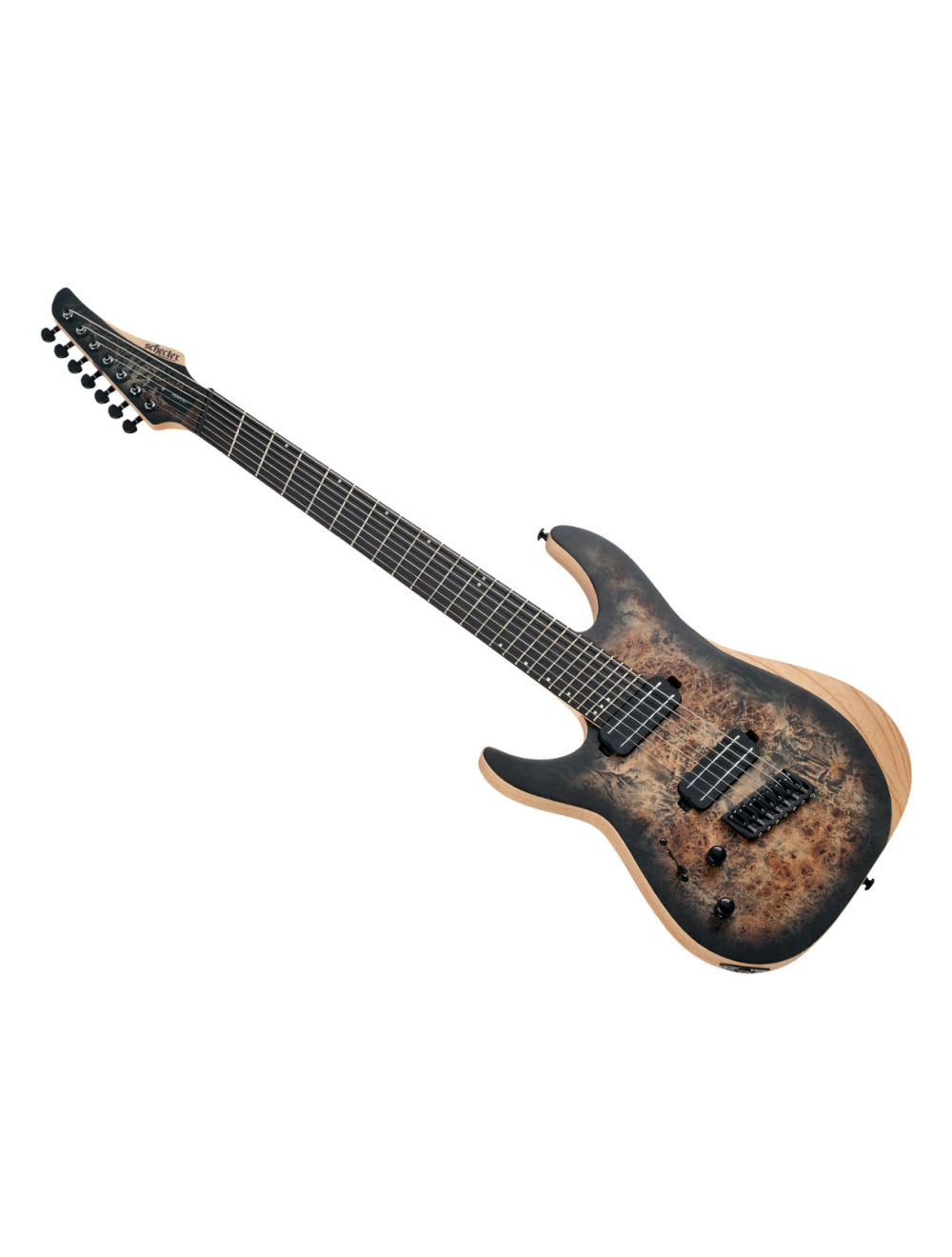 Schecter Reaper 7 Multiscale Left Handed Satin Charcoal Burst