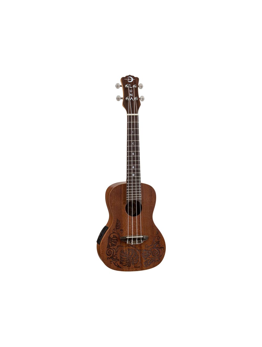 Luna Uke Lizard Mahogany Concert w/Preamp UKEMOEL