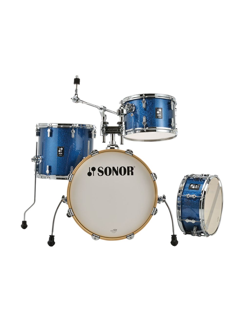 Sonor AQX Jazz 4-pc Shell Pack w/ 18" Kick - Blue Ocean Sparkle - Open Box