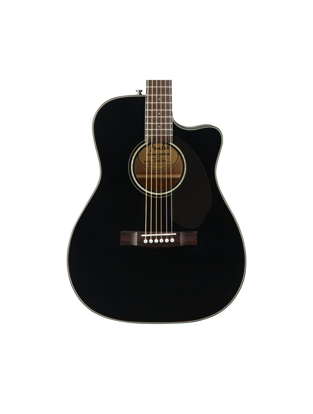 Fender CC-60SCE Concert A/E Guitar - Black w/ Walnut FB