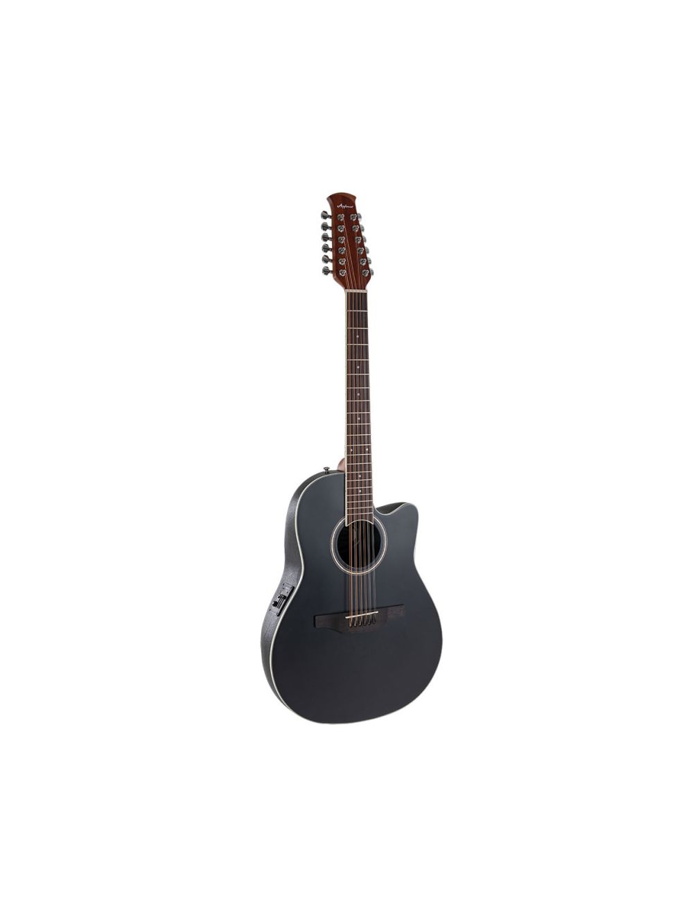 Ovation Applause AB2412-5S Cutaway 12-String A/E Guitar - Black Satin - Open Box