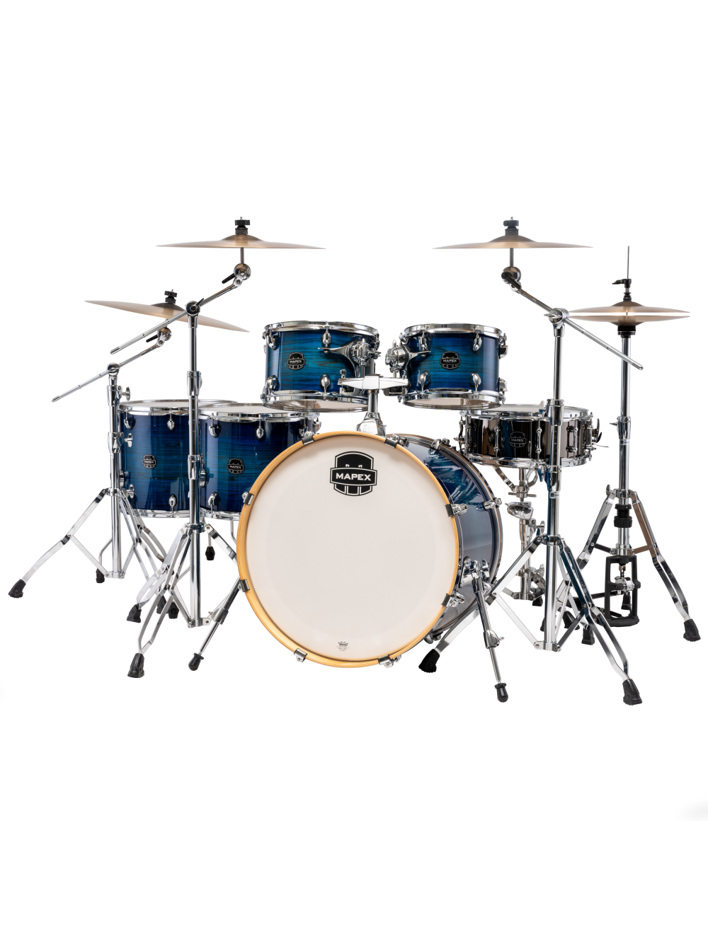 Mapex Armory Series Studioease 6-Pc Shell Pack Fast Toms - Blue Wave Burst