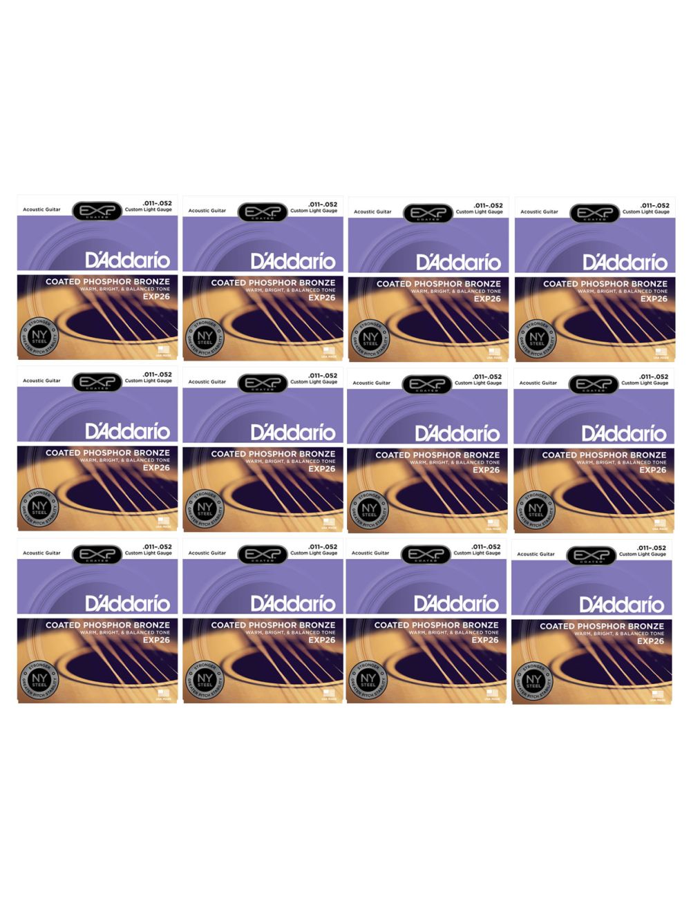 D Addario EXP26 Coated Phosphor Bronze Custom Light Acoustic