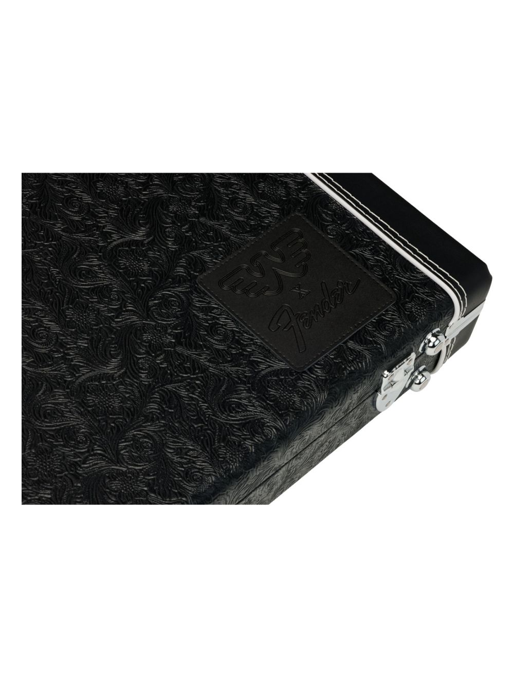 Fender Waylon Jennings Strat/Tele Case - Black Tooled Leather