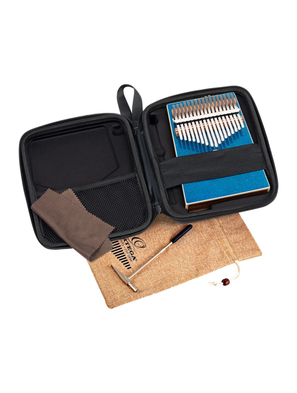 Ortega Guitars OKB4-MBL 17 Key Kalimba C Major - Metallic Blue