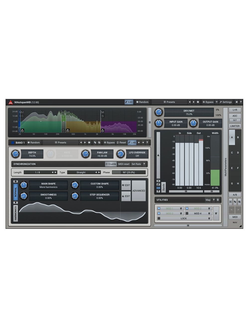 Melda MAutopanMB 6 Bands with Custom Shape