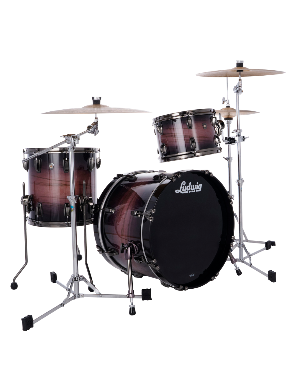 Ludwig Ambrosia Maple Exotic Downbeat 3-Pc Shell Pack - Amethyst Burst