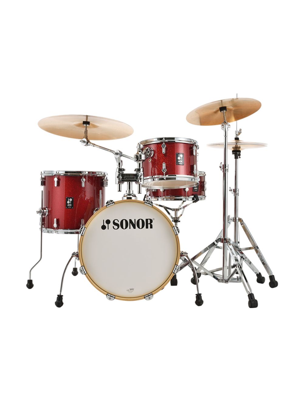 Sonor AQX Jazz 4-pc Shell Pack w/ 18" Kick - Red Moon Sparkle - Open Box