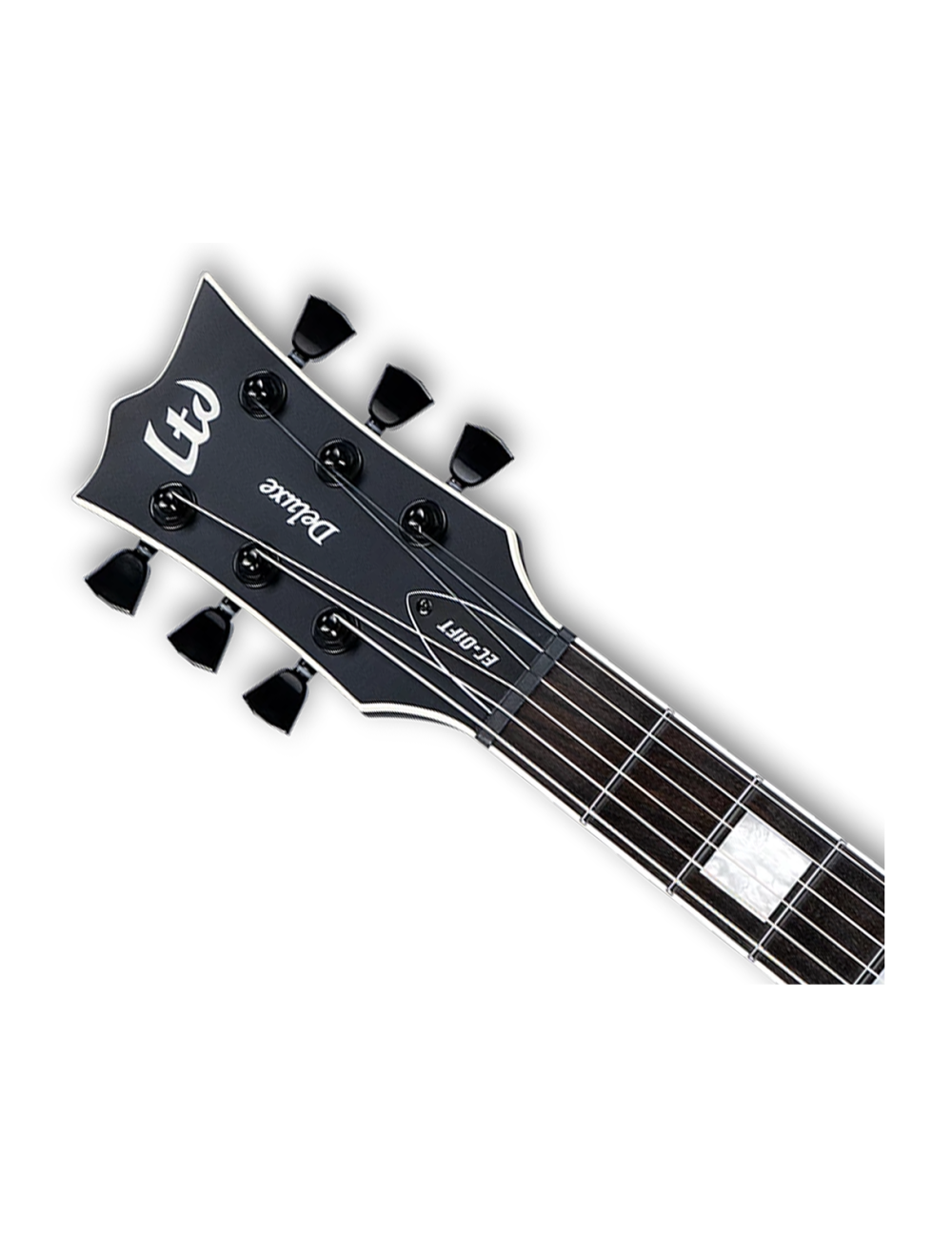 ESP LTD EC-01FT QM Electric Guitar - Charcoal Burst Satin Teardrop - B-Stock