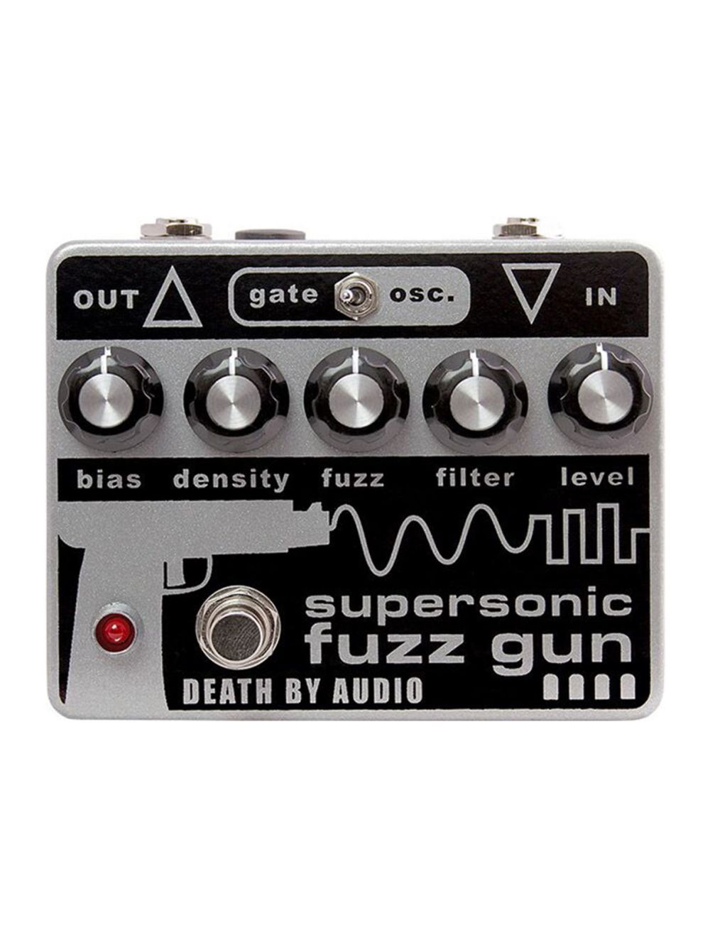 Death By Audio Supersonic Fuzz Gun + Gator 9V Power Combo & 3 Patch Cables