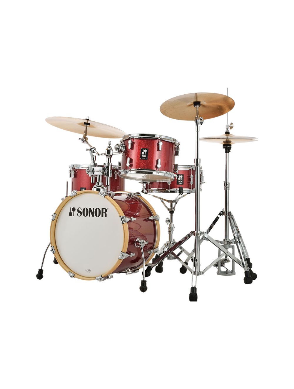 Sonor AQX Jazz 4-pc Shell Pack w/ 18" Kick - Red Moon Sparkle - Open Box