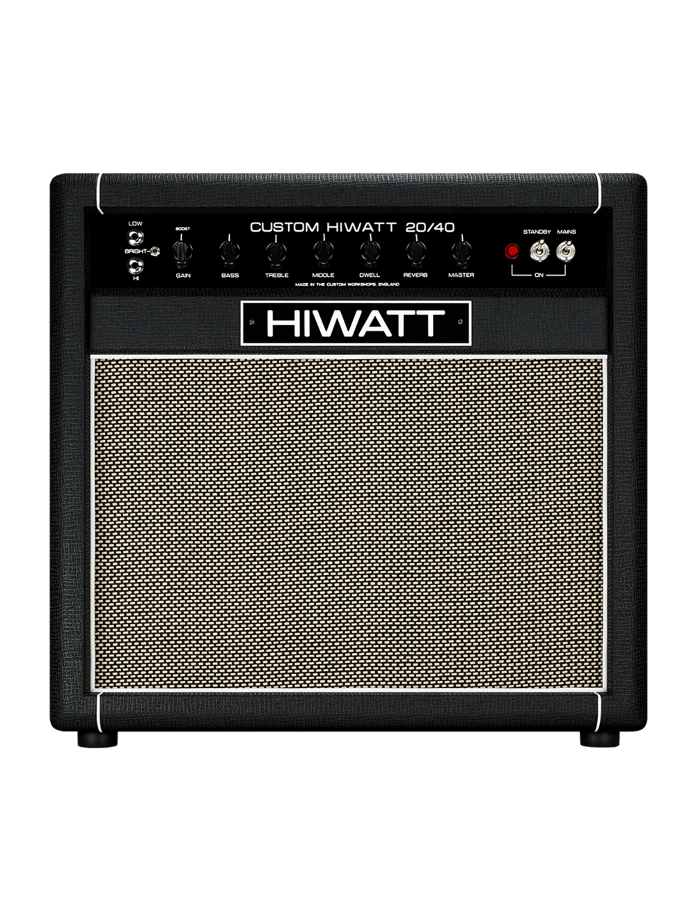 Hiwatt Custom Shop Studio Stage Handwired 20/40W 1x12 Combo Amplifier - Black