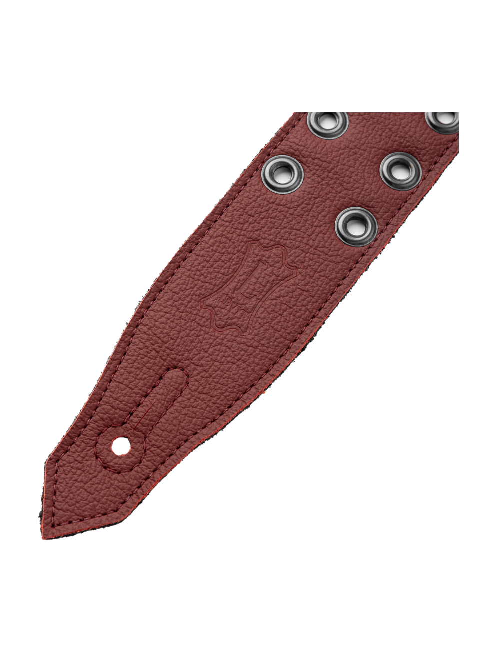 Levy's Rebel Leathers Series Leather Guitar Strap - Oxblood w/Black Eyelets