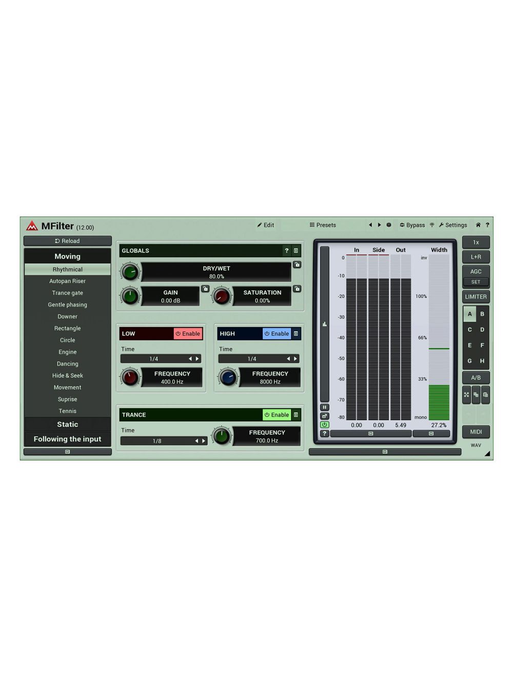 Melda MFilter Add Some Movement to a Static Track
