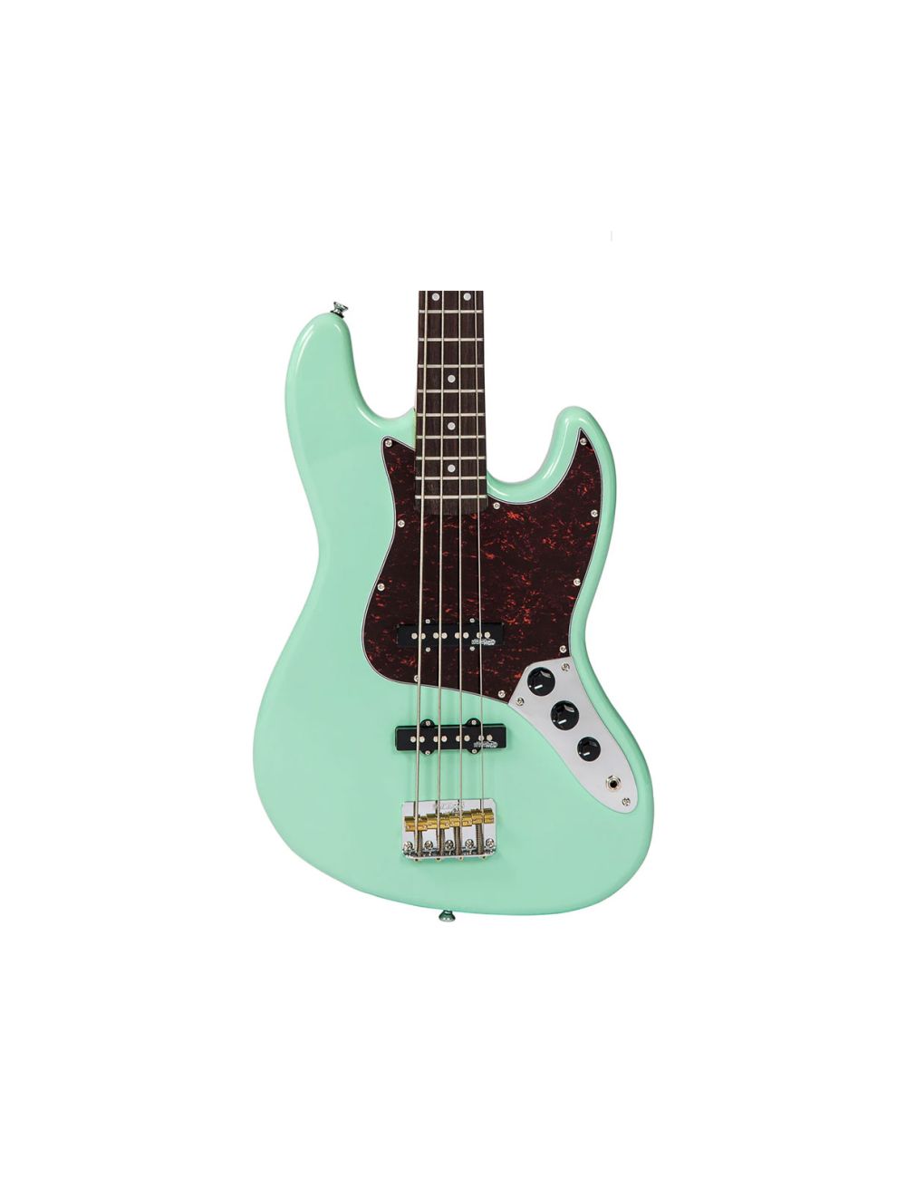 Vintage Icon Series VJ74 Bass w/Matching Headstock - Ventura Green