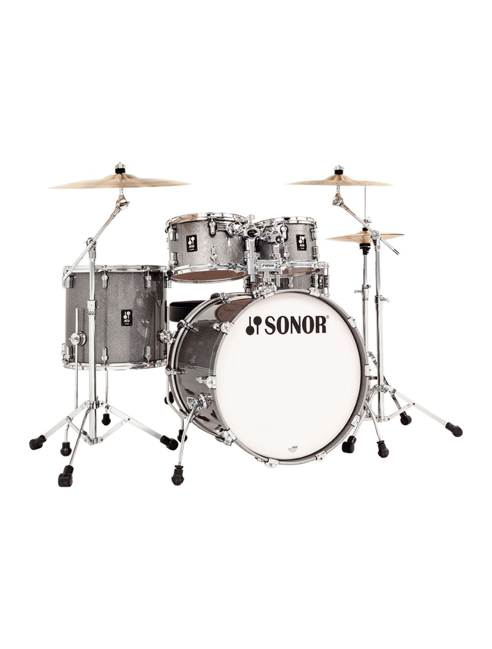 Sonor AQ2 Maple Stage 5 pc Shell Pack w 22 Kick Titanium Quartz