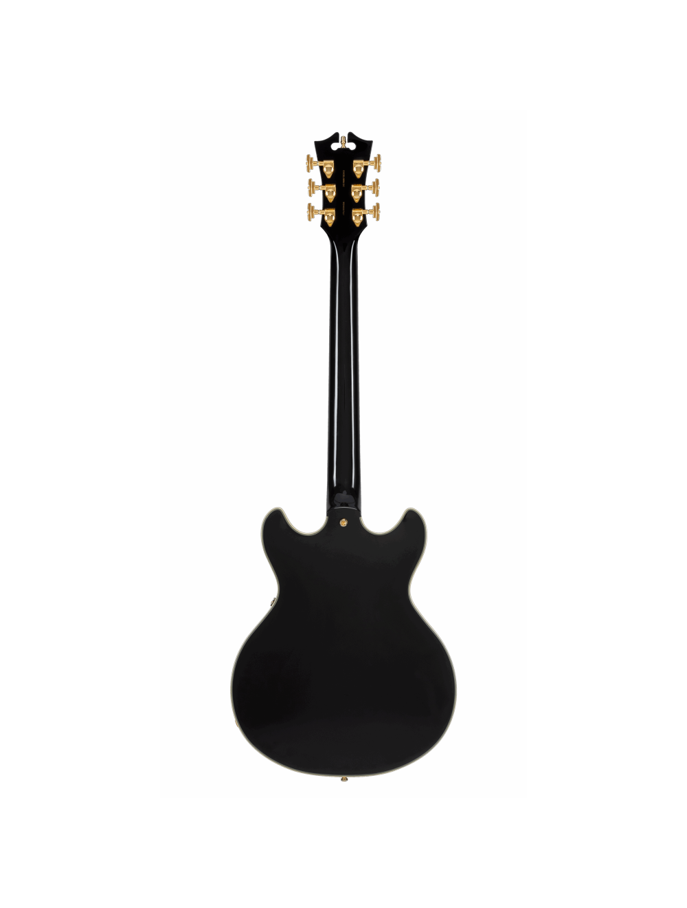 D'Angelico Excel Mini DC Double Cutaway Semi-Hollow Guitar -  Solid Black