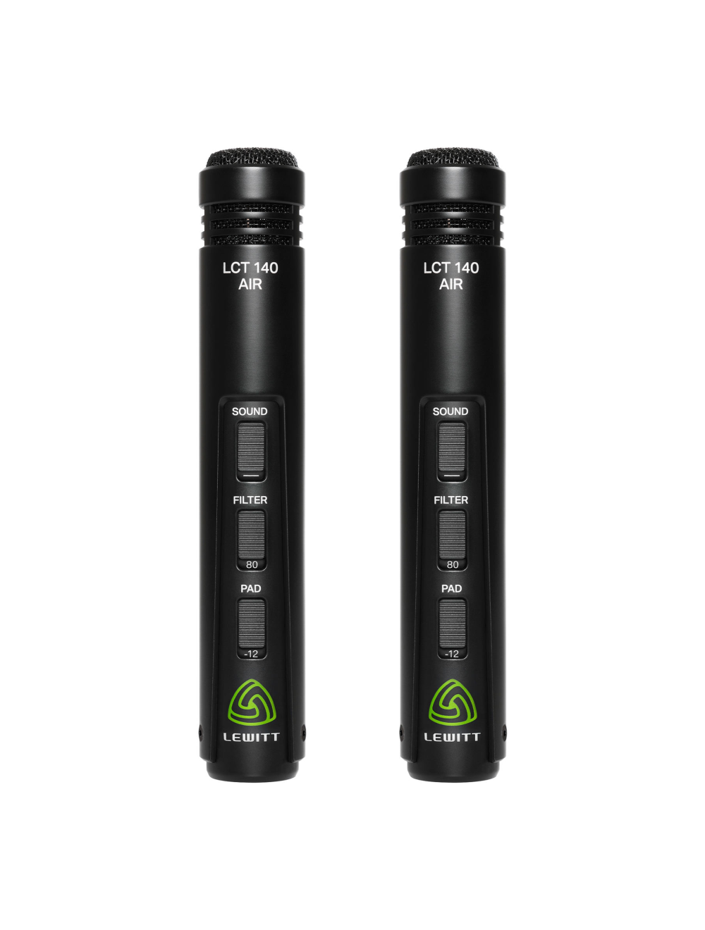 Lewitt LCT 140 AIR Matched Stereo Condenser Mic Pair + Stands + Gator Cables