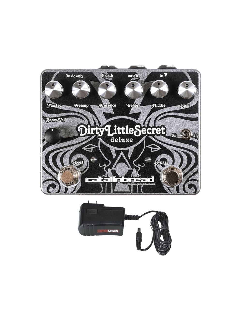 Catalinbread Dirty Little Secret Deluxe Overdrive + Gator 9V Power Supply Combo