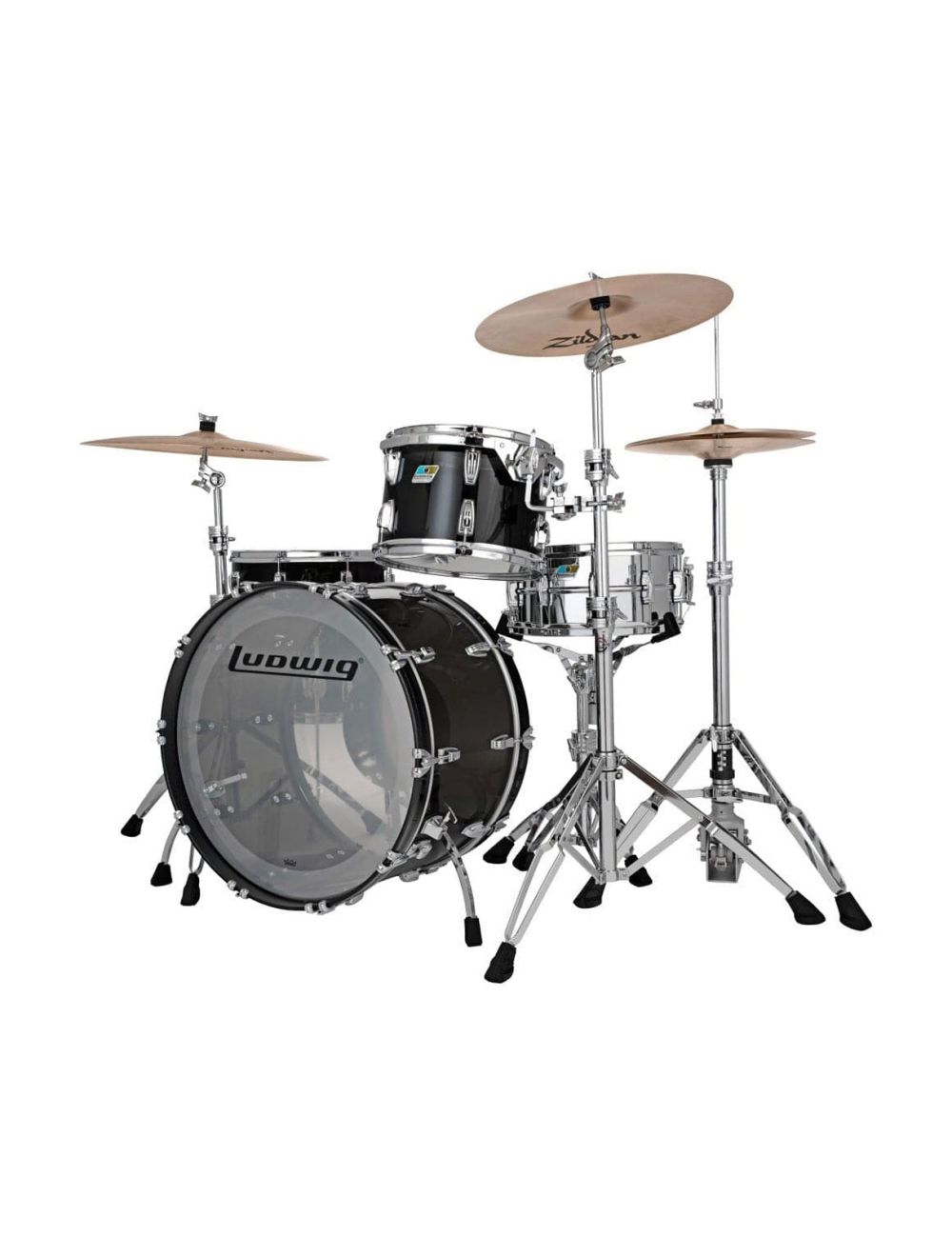 Ludwig Vistalite Pro Beat 3pc Shell Pack w/ 24" Kick - Smoke