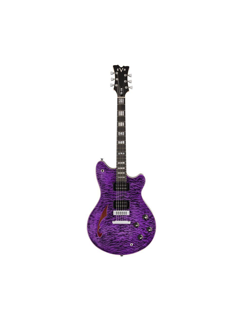 Used EVH SA-126 Special QM Semi-Hollow Guitar - Trans Purple