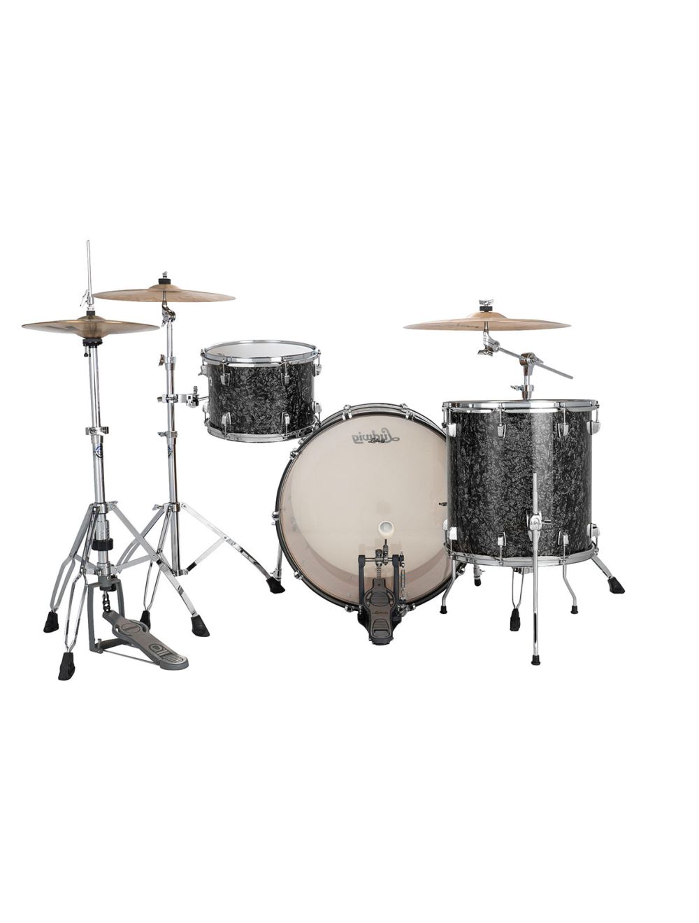 Ludwig Neusonic Pro Beat 3-pc Shell Pack w/ 24" Kick - Ebony Pearl