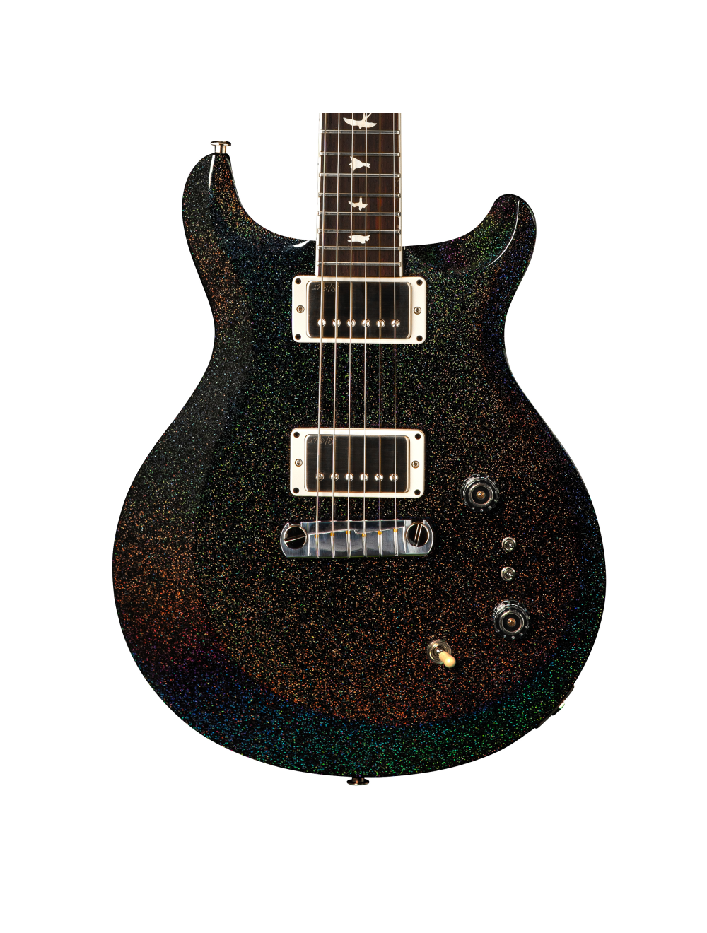 PRS S2 Mira 594 Electric Guitar - Black Rainbow Holoflake