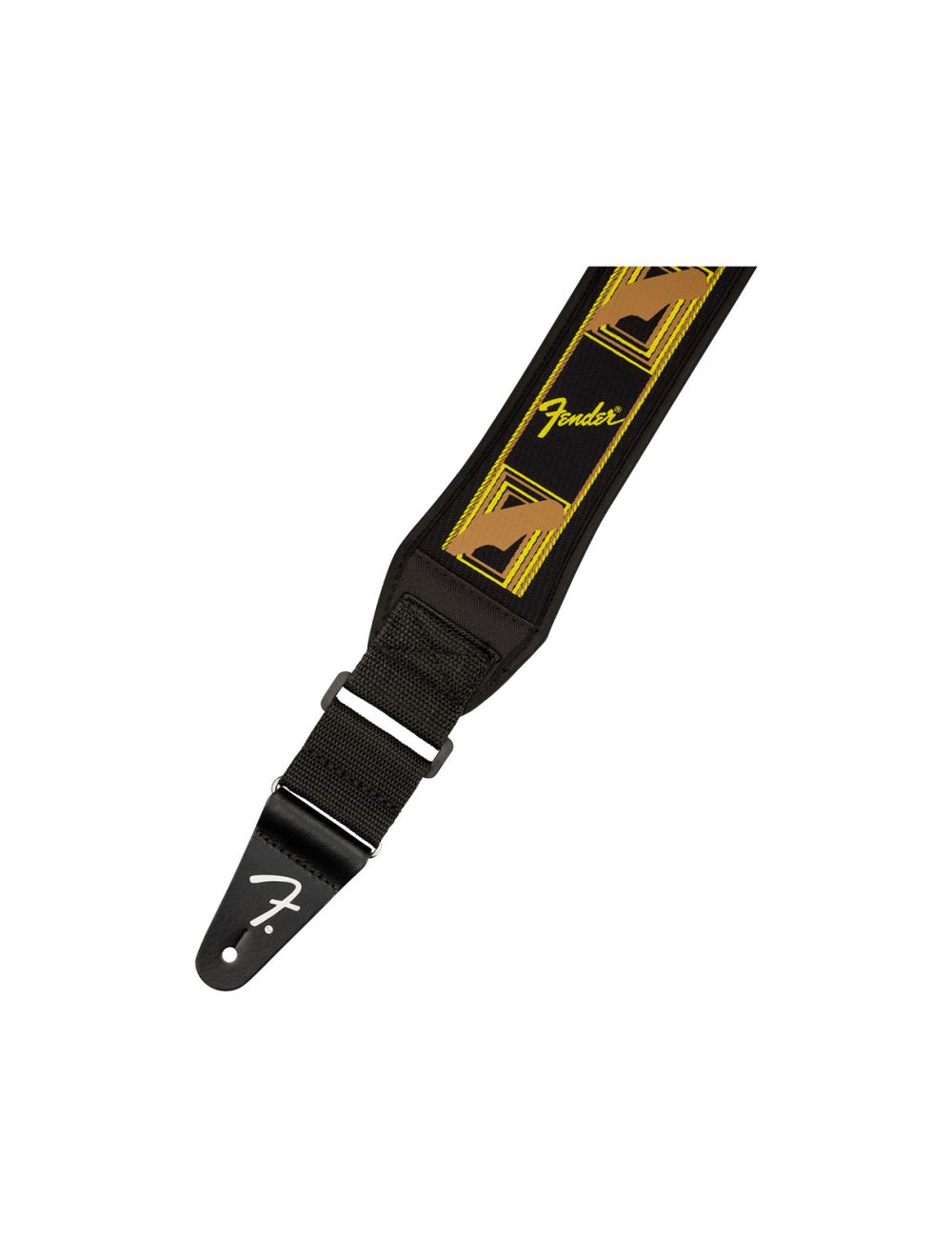 Fender Swell Neoprene Guitar Strap - Black/Yellow/Brown Mono