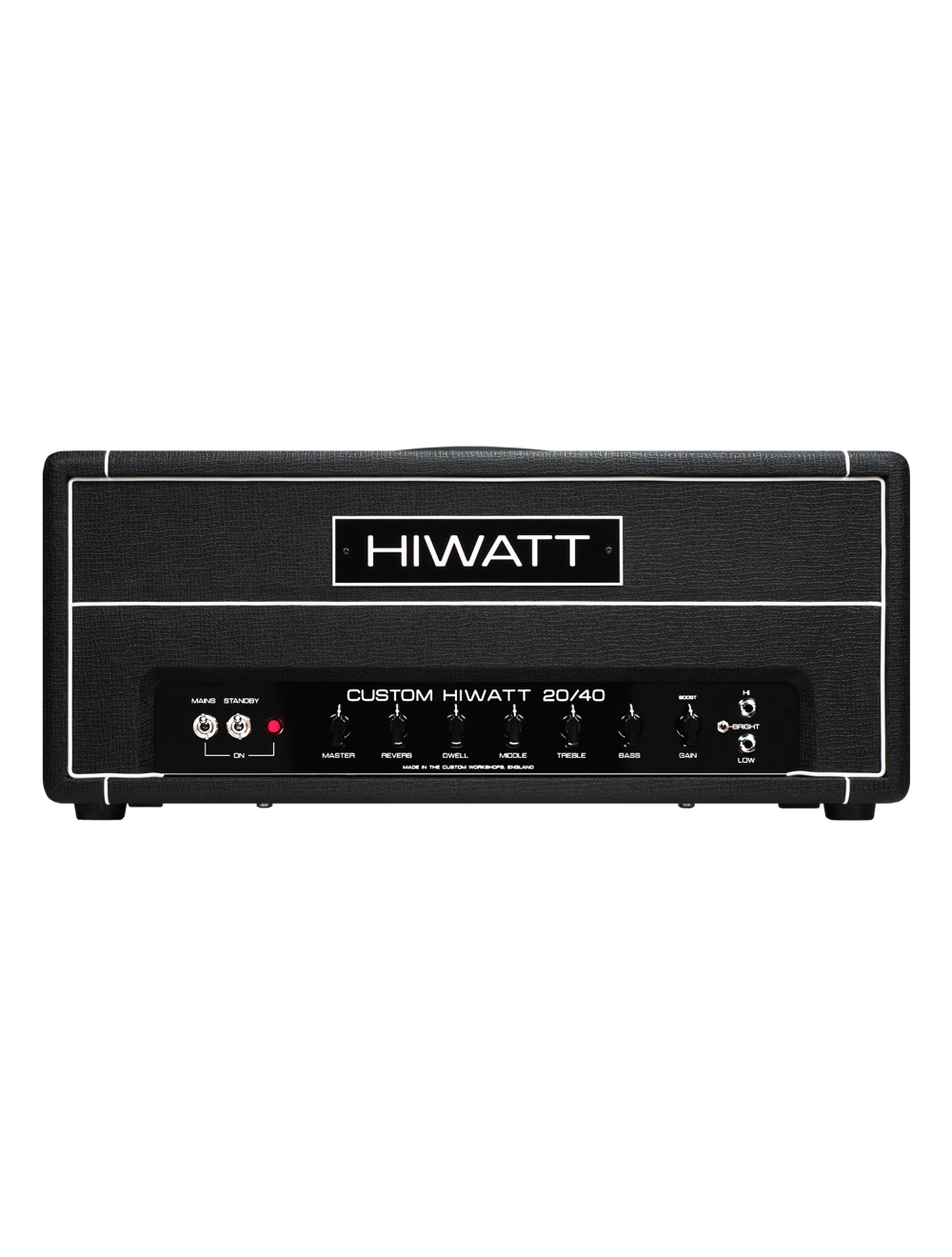 Hiwatt Custom Shop Studio/Stage Handwired 20/40W Guitar Amplifier Head - Black