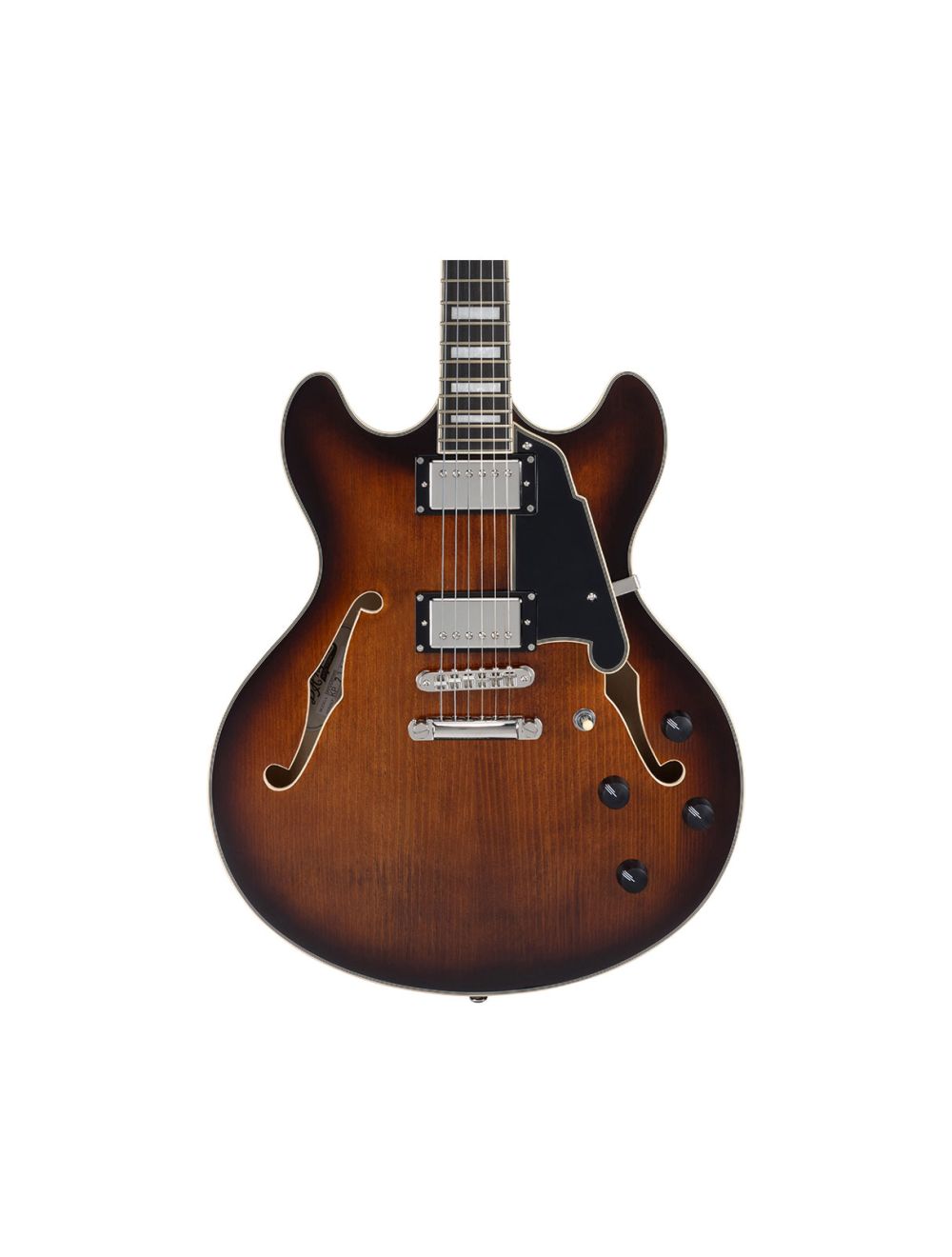 D'Angelico Premier DC Semi-Hollow Electric Guitar - Brown Burst - B-Stock