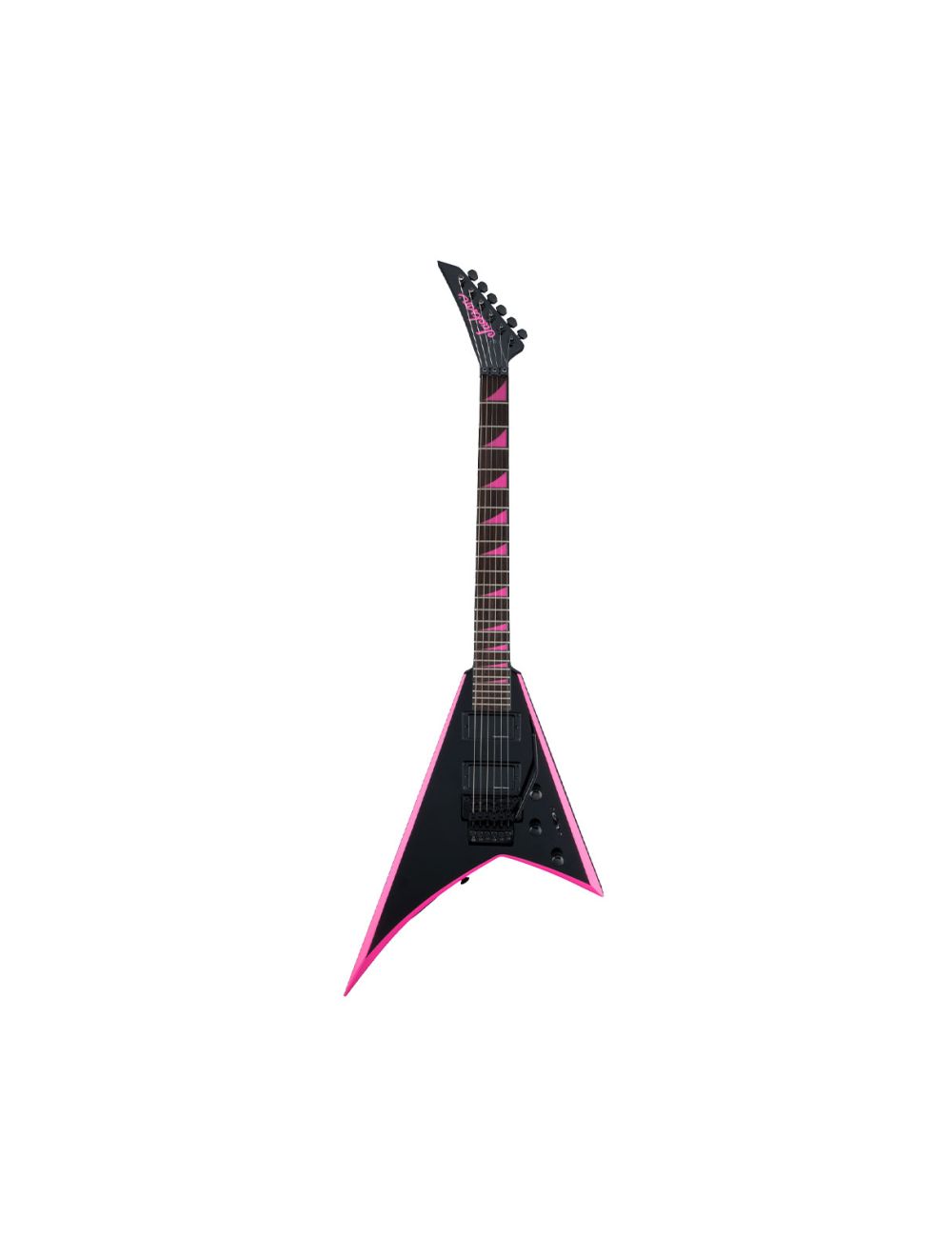 Jackson X Series Rhoads RRX24 Laurel FB Black with Neon Pink Bevels