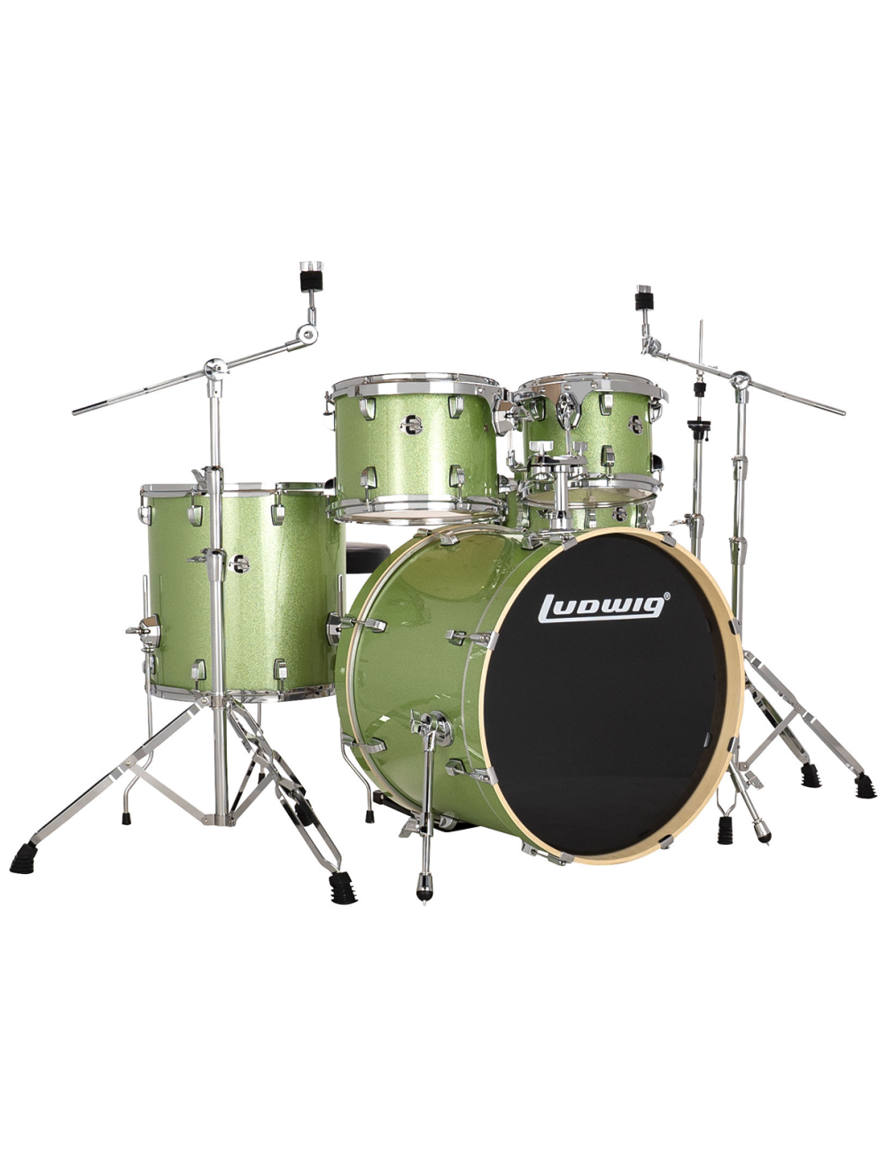 Ludwig Evolution 5-Piece Shell Pack w/22" Kick - Mint Sparkle