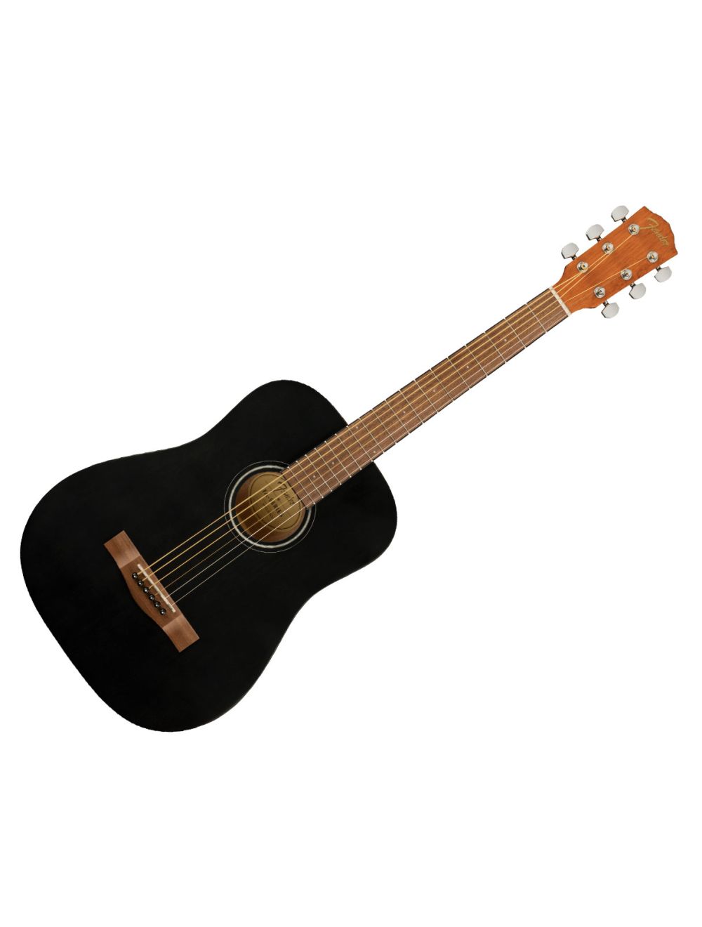 Fender FA-15 3/4 Scale Acoustic Guitar - Black w/ Walnut FB