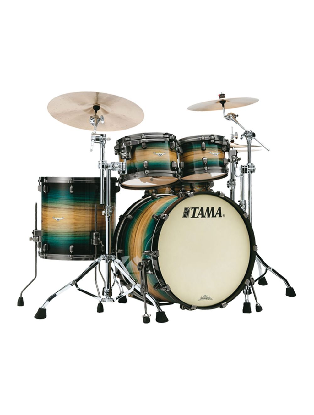 Tama Starclassic Maple Exotix 4-pc Shell Pack - Emerald Pacific Walnut Burst - Used