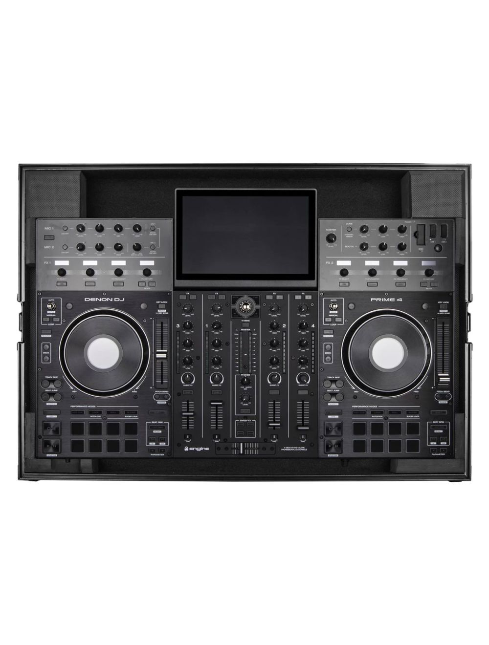 Odyssey FZDNPRIME4BL All Black Denon PRIME 4 Flight Case (Open Box)