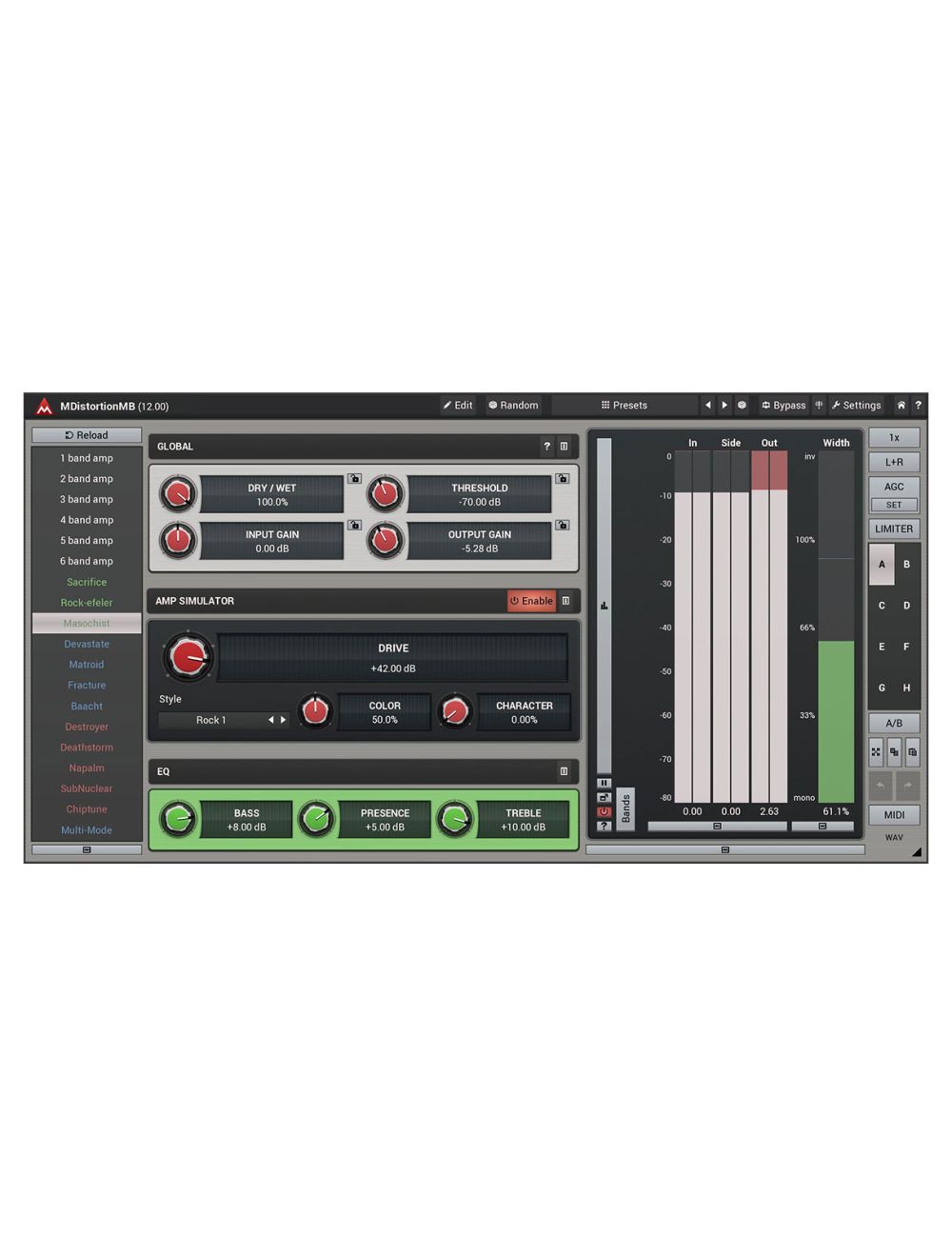 Melda MDistortionMB 6 Purely Digital Distortion Algorithms