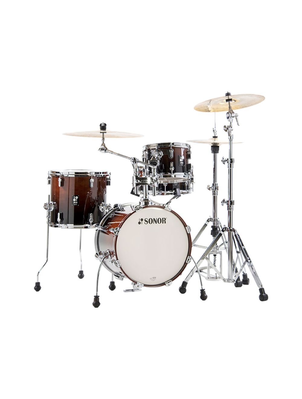 Sonor AQ2 Maple Safari 4-pc Shell Pack w/ 16" Kick - Brown Fade