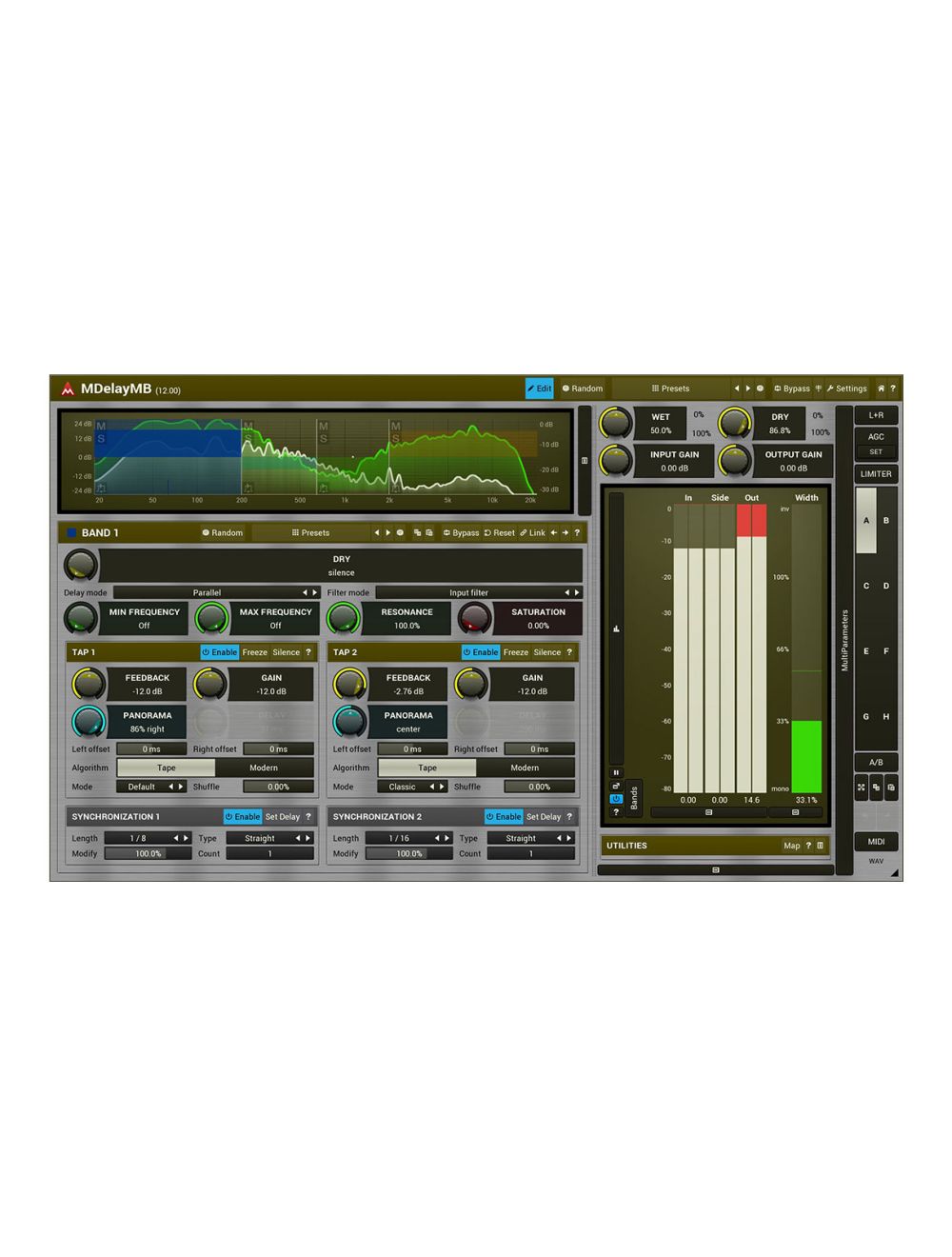 Melda MDelayMB 6 Fully Adjustable Bands