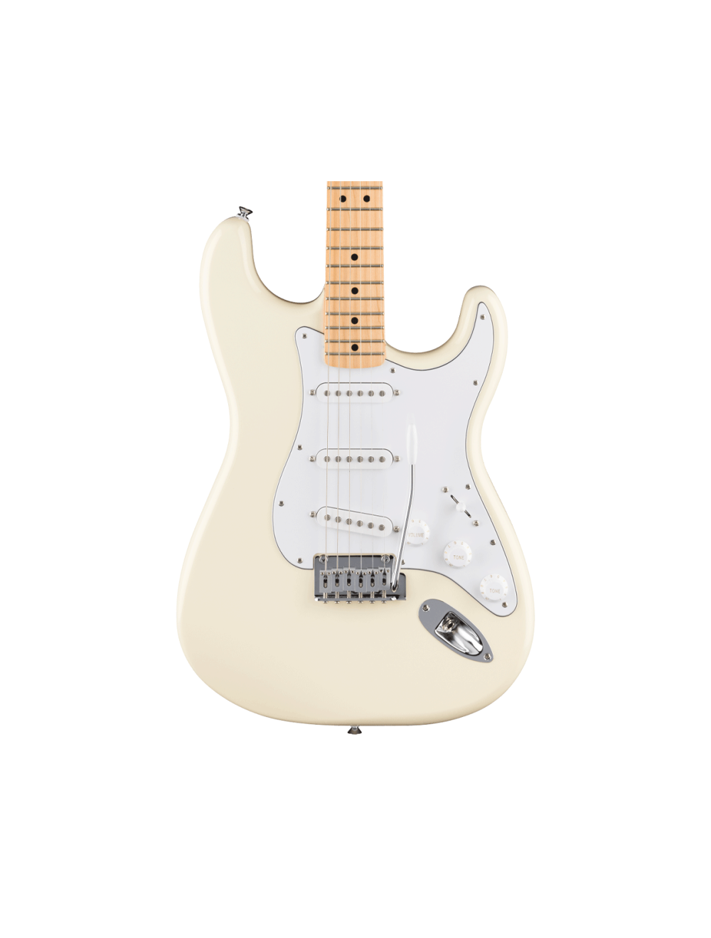 Used Fender Standard Stratocaster Electric Guitar - Olympic White w/Maple FB