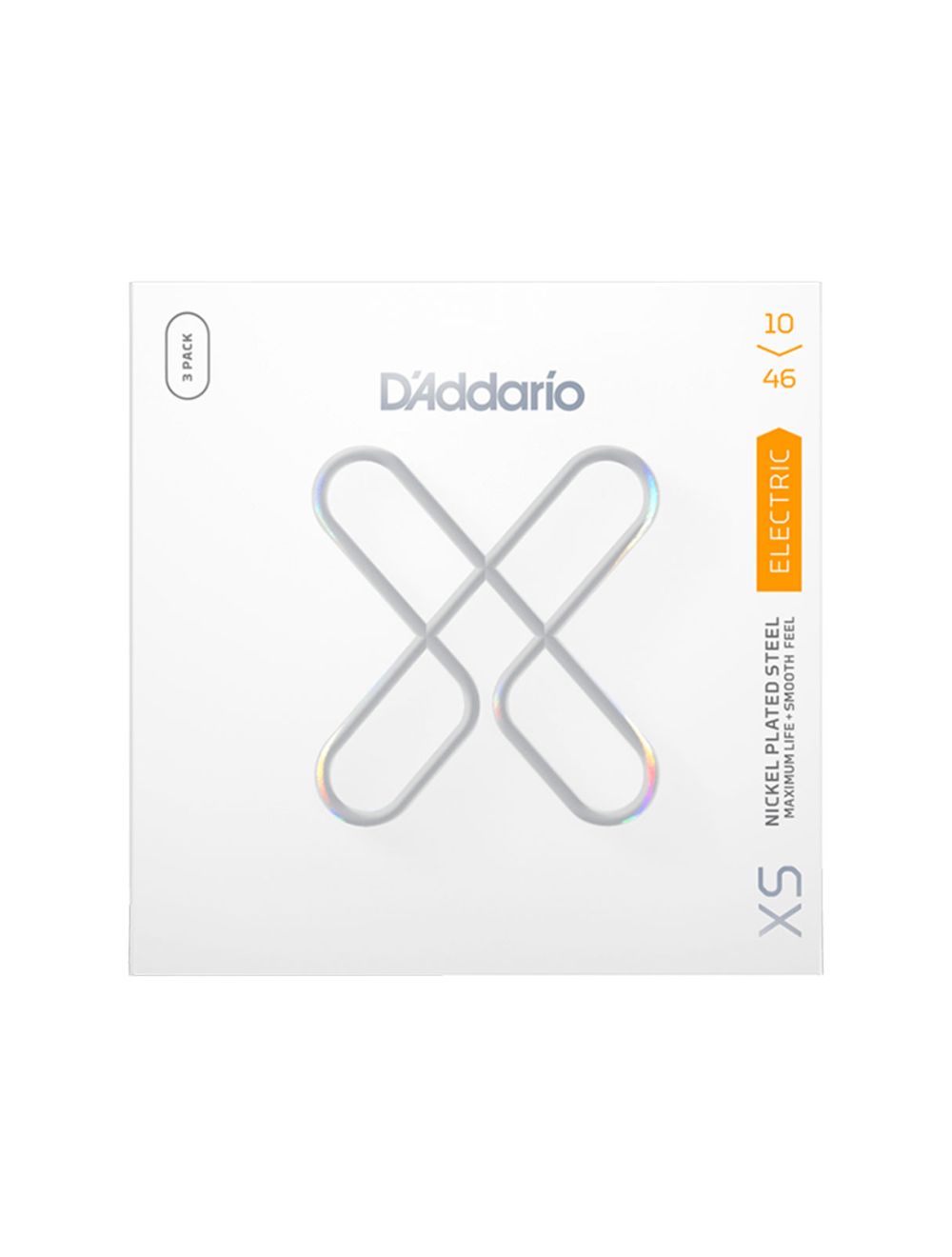 D'Addario XSE1046-3P XS Nickel Coated Electric Guitar Strings 3pk - 10-46 Gauge