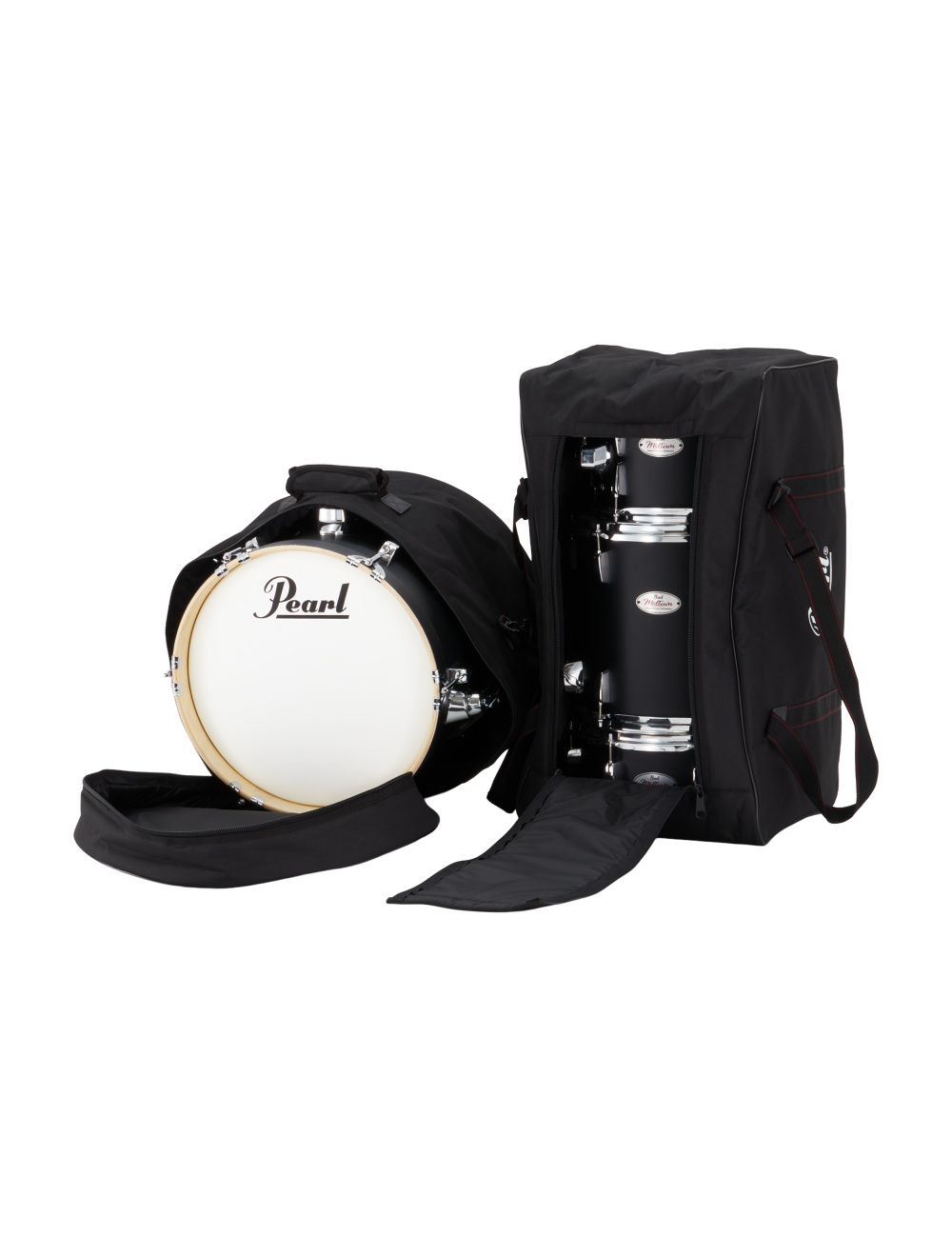 Pearl Midtown 4-piece Shell Pack w/16" Kick + Hardware - Matte Red