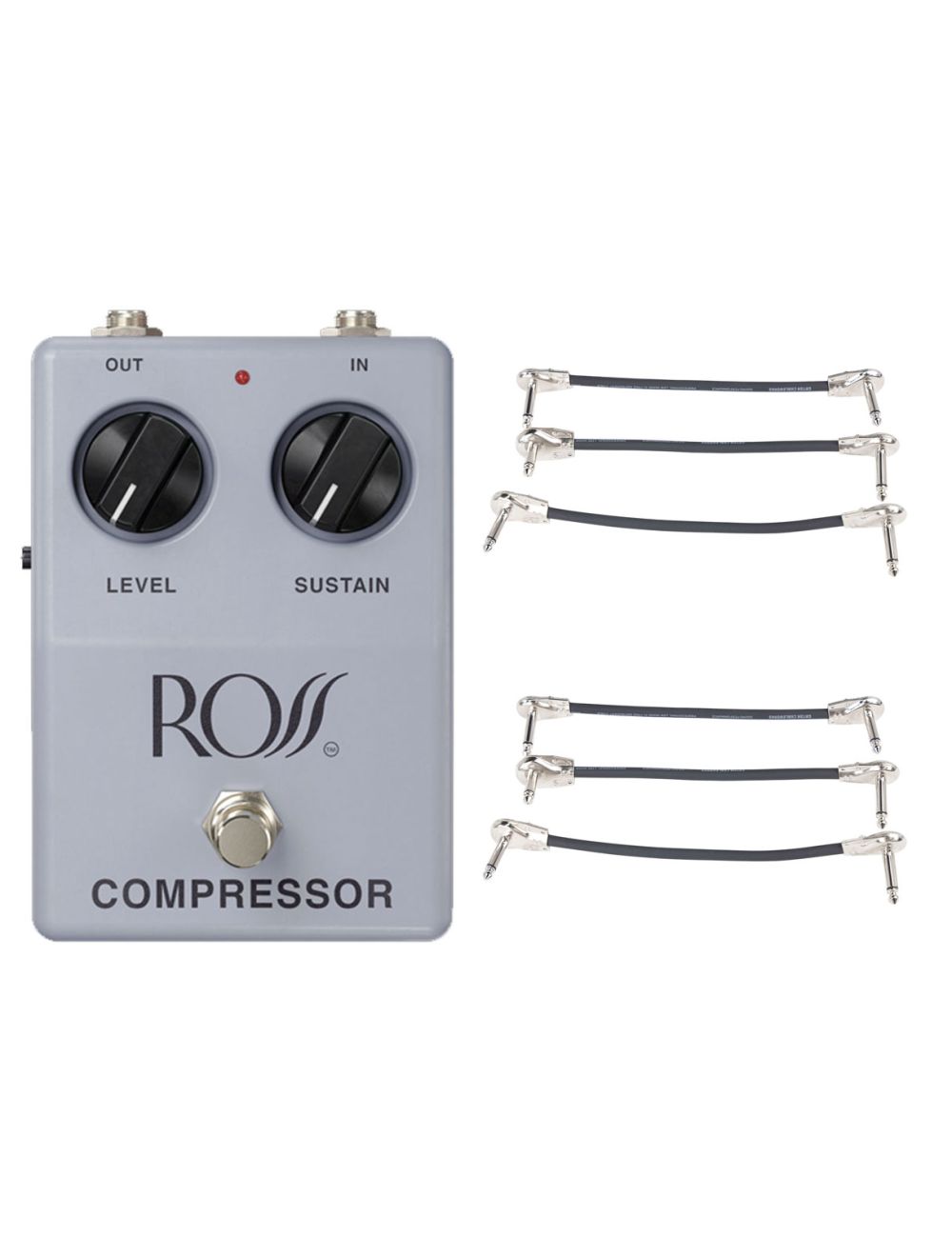 ROSS Compressor Pedal + 2x Gator Patch Cable 3 Pack