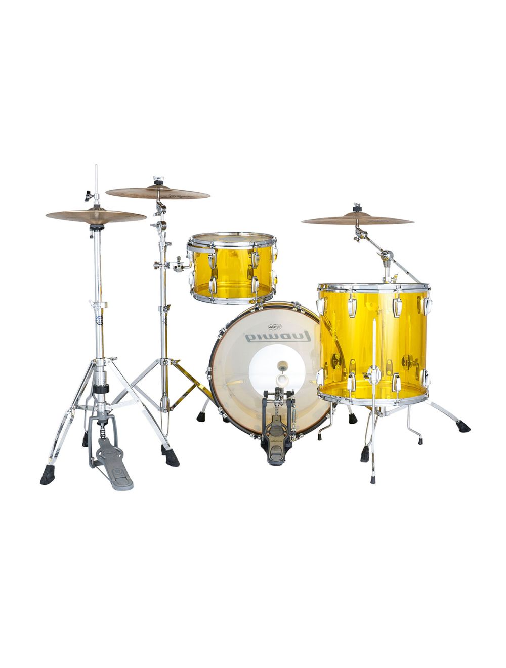 Ludwig Vistalite Fab 3pc Shell Pack w/ 22" Kick - Yellow